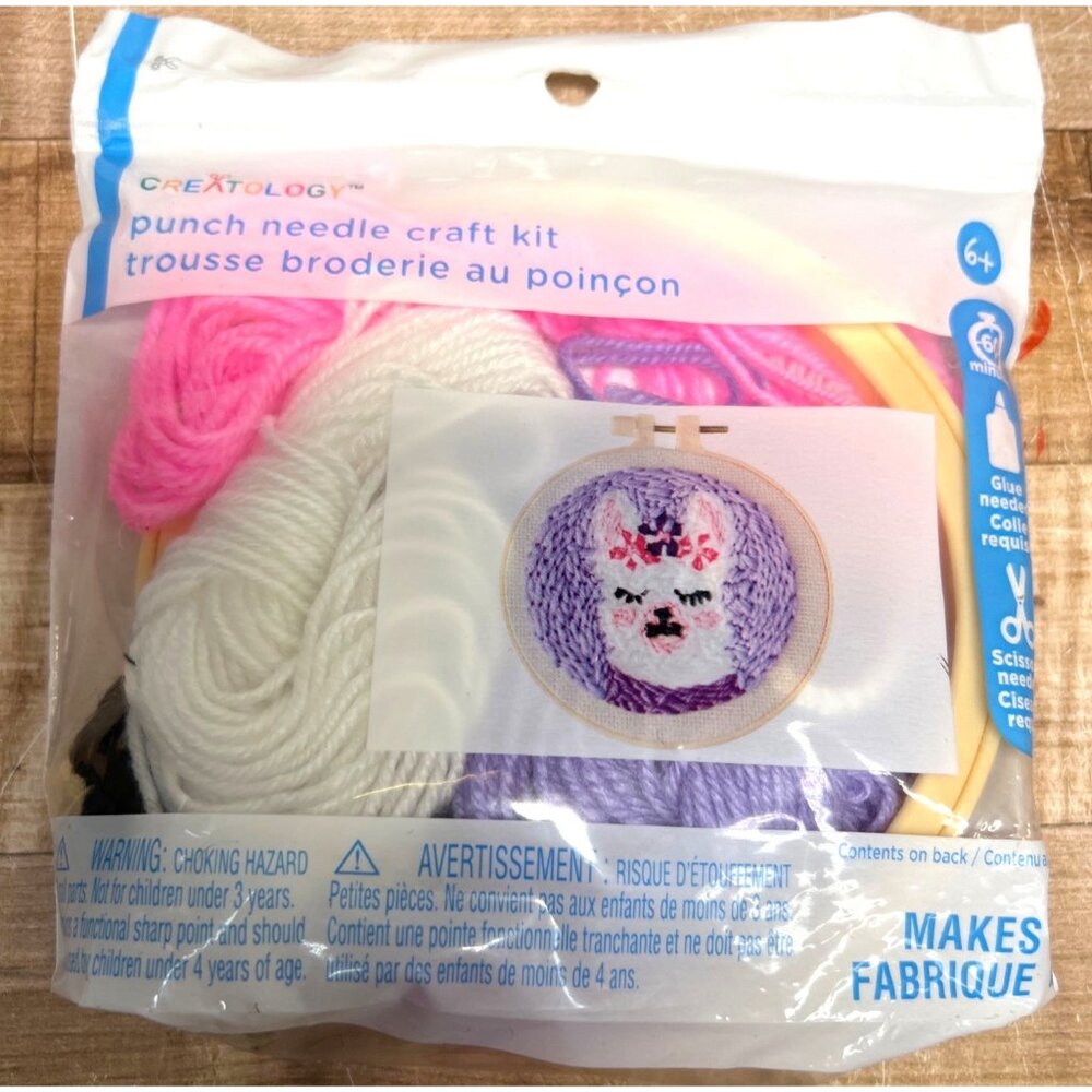 Creatology Cute Sleepy Llama Punch Needle Craft Kit For Beginners 6+ Years